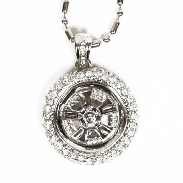 Pendentif Forme De Roue En Argent 925 Sterling - Neuf Avec étiquettes