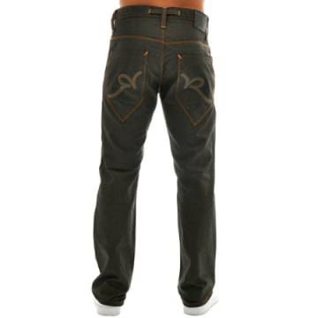 Jean Rocawear Coupe Droite Vert Olive - Taille W36, Denim Brut 100% Coton, Occasion Très Bon état