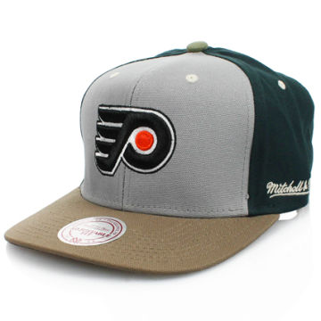 Casquette Snapback Mitchell & Ness Philadelphia Flyers, Laine, Noir Et Orange