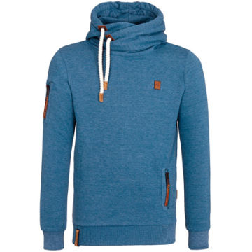 Sweat à Capuche Femme Naketano Bleu Polaire Zippé Taille L – Col Haut, état Très Bon