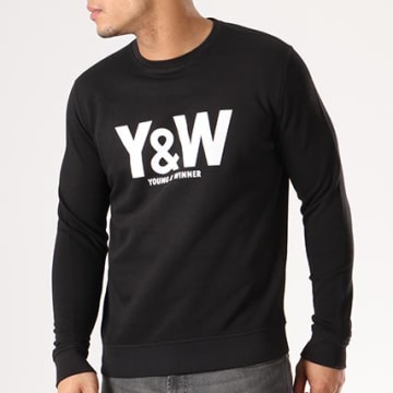  Y et W - Sweat Crewneck Classic Logo Noir