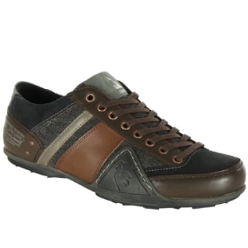 Le Coq Sportif Baskets Le Coq Sportif Turin Text Black Leather LaBoutiqueOfficielle