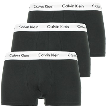  Calvin Klein - Lot de 3 Boxers Coton Stretch Noir Blanc