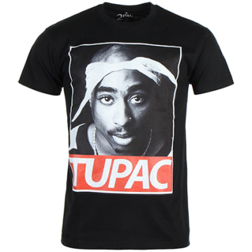 Tupac - Tee Shirt Tupac Portrait Noir