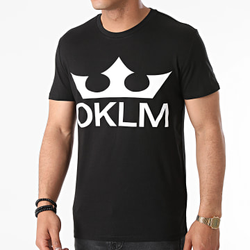  OKLM - Tee Shirt Big Logo Noir Typo Blanc