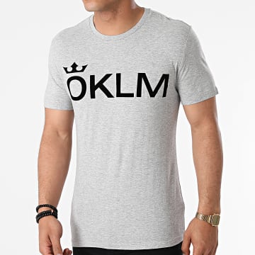  OKLM - Tee Shirt Classic Logo Gris Typo Noir