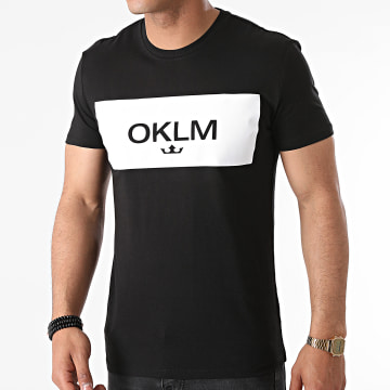  OKLM - Tee Shirt Small Crown Noir Typo Blanc