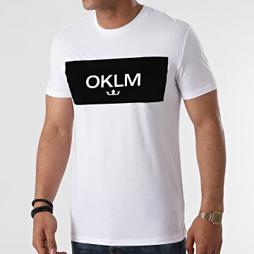  OKLM - Tee Shirt Small Crown Blanc Typo Noir