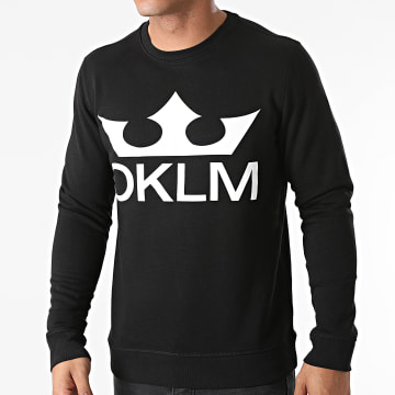  OKLM - Sweat Crewneck Big Logo Noir Typo Blanc