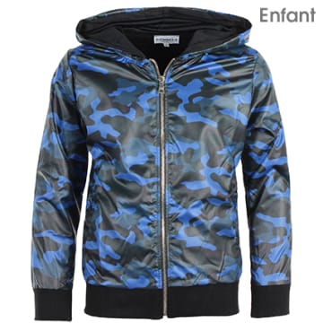 Sweat zippé en molleton bleu marine Garçon | Okaïdi & Obaïbi
