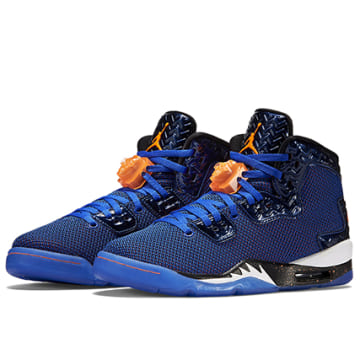 Jordan Baskets Enfant Air Spike Forty BG Bleu Marine Noir Orange