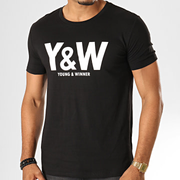  Y et W - Tee Shirt Logo Noir Blanc