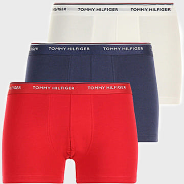 Tommy Hilfiger - Set di 3 boxer Premium Essentials Blu Bianco Rosso
