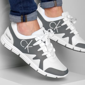 Calvin Klein Baskets Murphy Mesh SE8525 White Grey LaBoutiqueOfficielle
