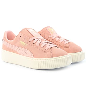Puma Baskets Femme Suede Platform Core 363559 05 Coral Cloud