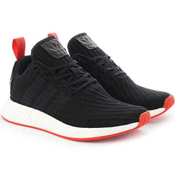 Adidas Originals Baskets NMD R2 Primeknit BA7252 Core Black Core Red LaBoutiqueOfficielle