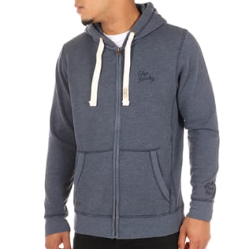 Tokyo Laundry Sweat à Capuche Zippé Homme - Capuche Doublée Sherpa Borg - Chaud Et Confortable