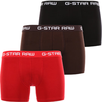  G-Star - Lot de 3 Boxers D05095-2058 Noir Marron Rouge