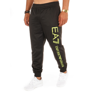 EA7 Emporio Armani Pantalon Jogging 8NPPA4 PJ08Z Noir Jaune Fluo LaBoutiqueOfficielle