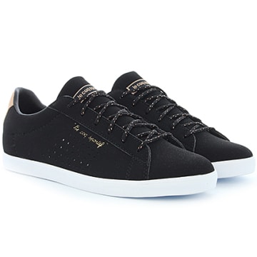 Le Coq Sportif Baskets Femme Agate Low S Nubuck Metallic 1720029 Black Rose Gold LaBoutiqueOfficielle
