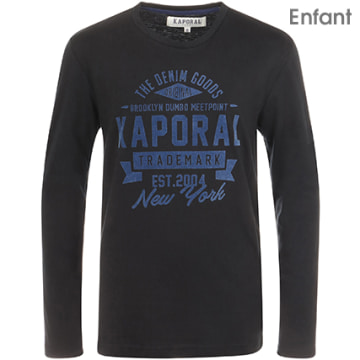 T-shirt Kaporal Red Line Manches Longues Avec Strass Noir Taille M - Occasion Très Bon état, 100% Coton