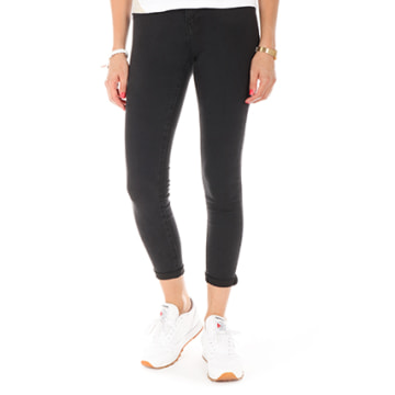 Jean Slim Skinny VERO MODA Gris Anthracite – Taille 34/36, Clous Bronze, Occasion Très Bon état