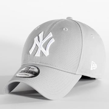 New Era - Gorra de béisbol 9Forty League Basic New York Yankees Gris Blanca