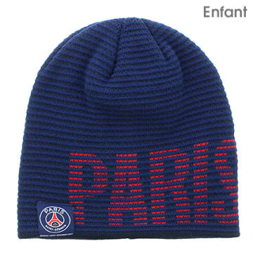 Bonnet PSG Enfant - Collection Officielle Paris Saint Germain, 100% Acrylique, Taille Enfant