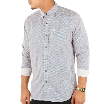 Chemise Pepe Jeans Homme 2XL Manches Longues – Broderies & Patchs (parfait état)