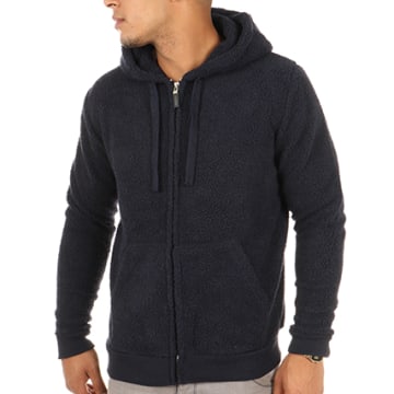 Manteau Brave Soul Bleu Taille XS - Capuche à Fourrure, Doublé, Coupe Courte, Occasion TB