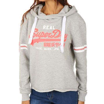 sweat à capuche à logo imprimé femmes or vêtements Superdry 4N0P5939