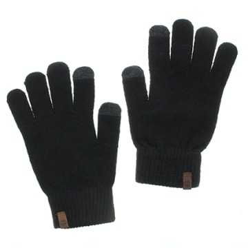 12 Paires De Gants Noirs Magiques Tricotés Chauds Pour Enfants Taille