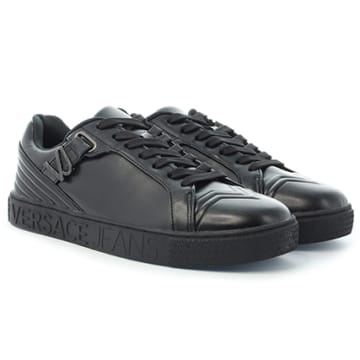 Versace Jeans Couture Baskets Linea Cassetta Logata DisF1 Coated Noir LaBoutiqueOfficielle