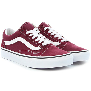 Vans Baskets Old Skool 8G1QSQ Burgundy True White LaBoutiqueOfficielle