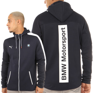 Puma Sweat Zippé Capuche BMW Motorsport 573332 Bleu Marine