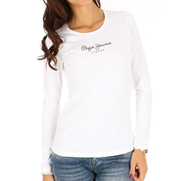 Pepe Jeans - Maglietta a maniche lunghe da donna New Virginia Bianco