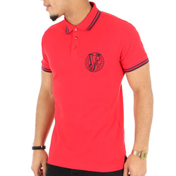 Versace Jeans Couture Polo Manches Courtes B3GRA7P1 Rouge Ryses