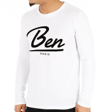  OR - Tee Shirt Manches Longues New Ben Blanc