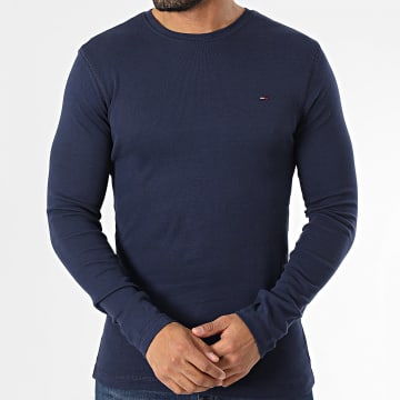 Tommy Jeans - Tee Shirt Manches Longues Original 4409 Bleu Marine