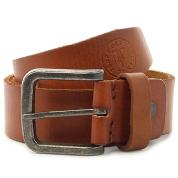 Ceinture Homme LE TEMPS DES CERISES Clint Belt - Cuir Grainé Noir, Largeur 38mm, Tailles 95 Et 100, Neuve
