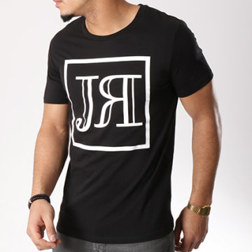 T-shirt Femme Noir Et Blanc à Col Cranté Oliver Jung - Taille 48, Neuf Avec étiquette