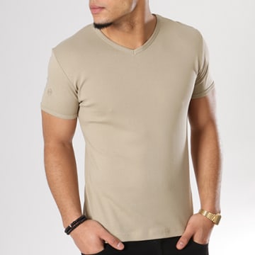 T-shirt Homme Crossby 16716 Tunis - Blanc Et Vert - Taille XL/XXL - Neuf Avec étiquettes