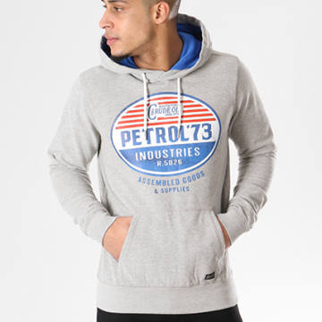 Sweat à Capuche Vintage Petrol - Gris Taille XL - Années 90, Style Street