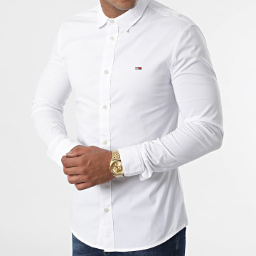 Tommy Jeans - Chemise Manches Longues TJM Original Stretch 4405 Blanc