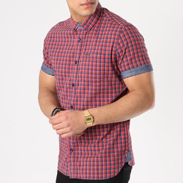 Chemise KAPORAL Rouge à Carreaux – Fille 16 Ans – 100% Coton – Très Bon état
