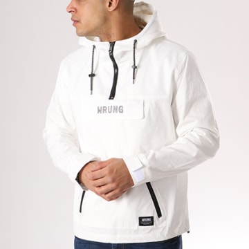 Veste WRUNG Blanche Taille M - Comme Neuve, Polyester, Style Street Décontracté