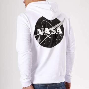  NASA - Sweat Capuche Insignia Desaturate Blanc
