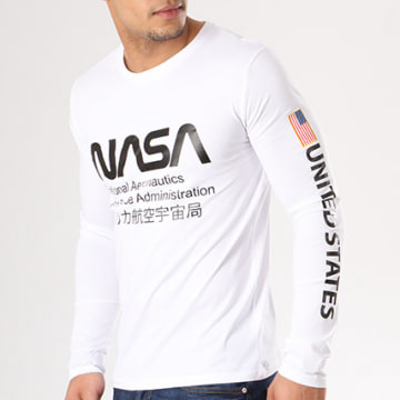  NASA - Tee Shirt Manches Longues Admin Blanc