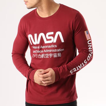  NASA - Tee Shirt Manches Longues Admin Bordeaux