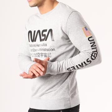 NASA - Sweat Crewneck Admin Gris Chiné